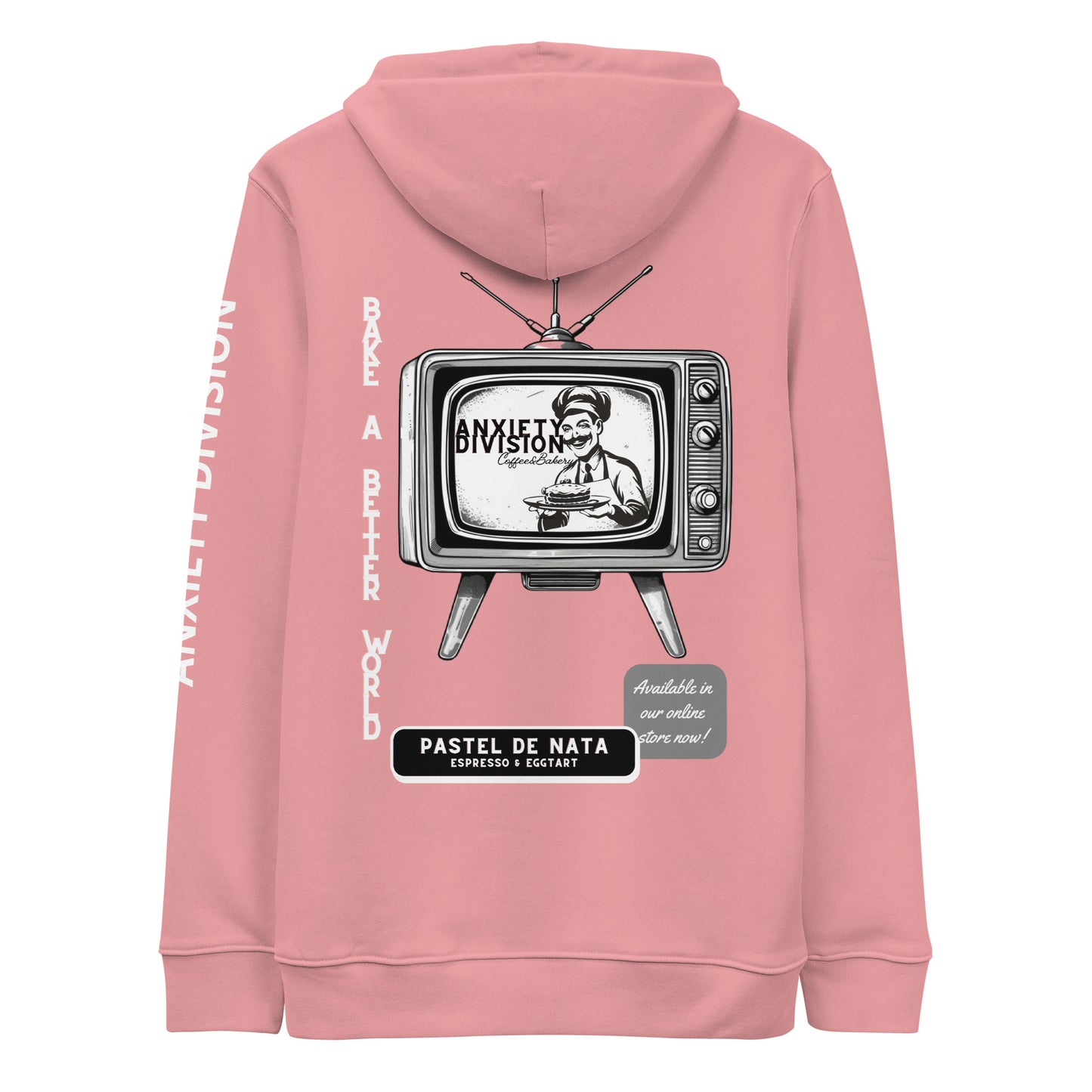 Pastel De Nata unisex hoodie (Logo left sleeve)