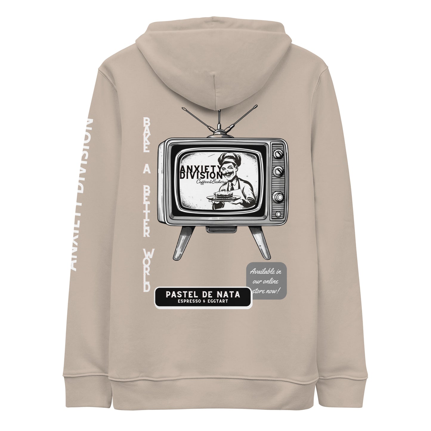 Pastel De Nata unisex hoodie (Logo left sleeve)